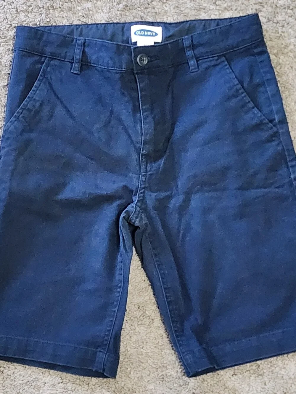 Boys Old Navy Size 12 (L) Adjustable Navy Uniform Shorts (x2), Signs Of Fading